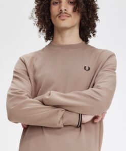 Fred Perry Crew Neck Sweatshirt Dark Pink