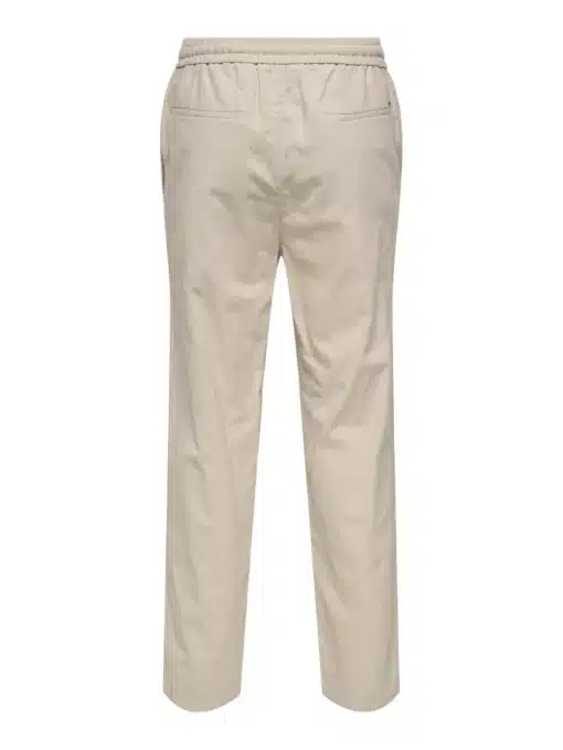 Only & Sons Sinus Loose Fit Linen Pants Silver Lining