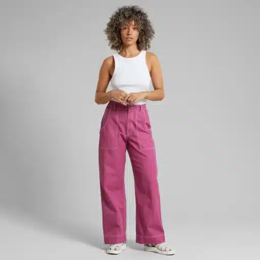 Dedicated Workwear Pants Vara Canvas Violet Purple