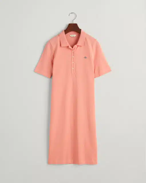 Gant WomanShield Pique Polo Dress Peachy Pink