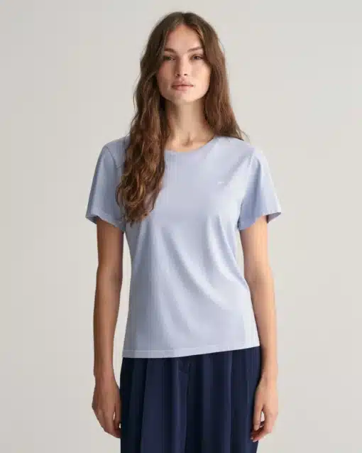 Gant Woman Sunfaded T-shirt Dove Blue