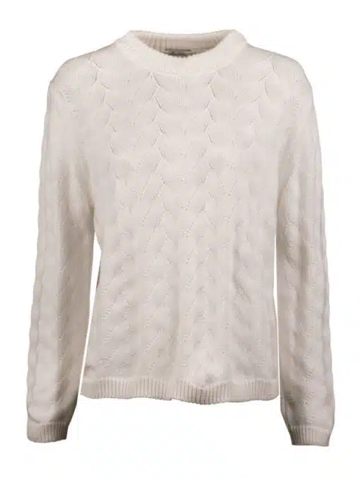 Stenströms Henrietta White Cable Knitted Sweater
