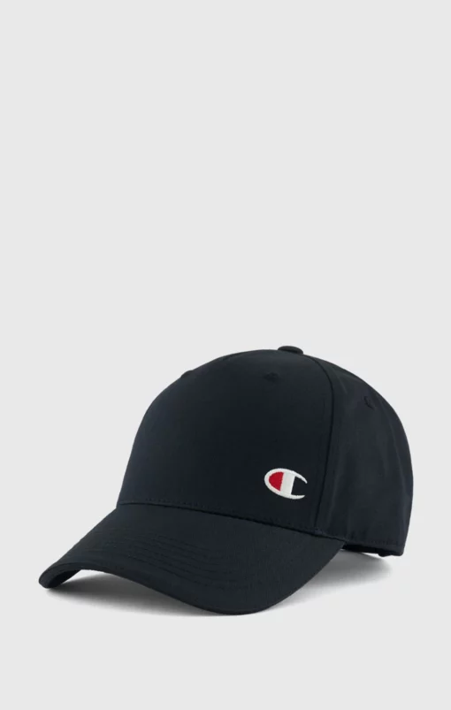 Champion C Logo Cotton Twill Cap Black