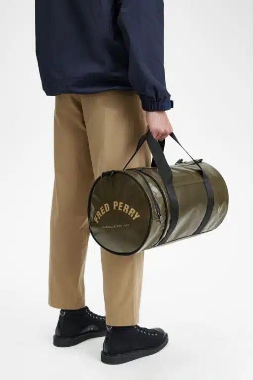 Fred Perry Tonal Barrel Bag Uniform Green/Gold