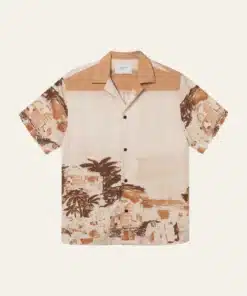 Les Deux Coastal AOP SS Shirt Terracotta