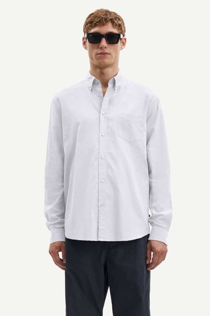 Buy Samsøe Samsøe Liam BA Shirt White - Scandinavian Fashion Store