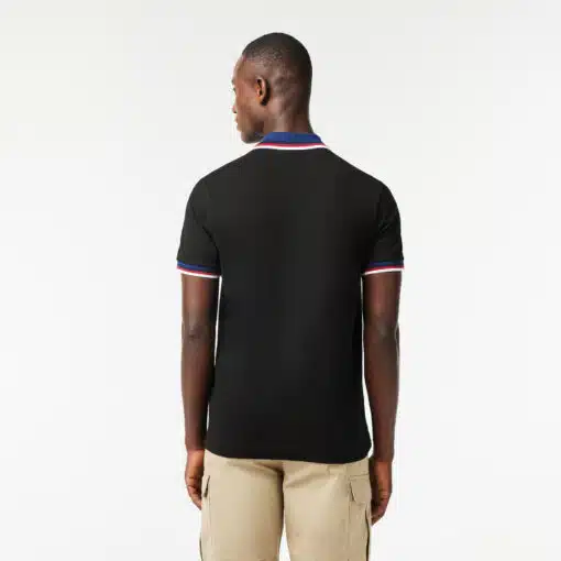 Lacoste Regular Fit Polo Shirt With Contrasting Collar Black