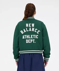 New Balance Sportswear's Greatest Hits Varsity Jacket Nightwatch Green