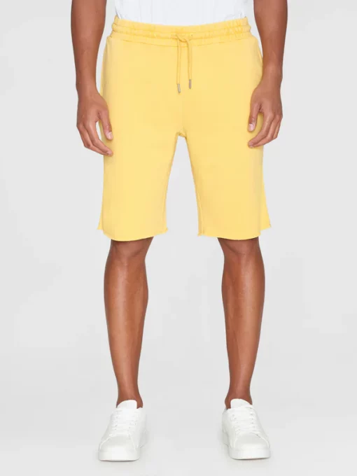 Knowledge Cotton Apparel Birch Sweat Shorts Misted Yellow