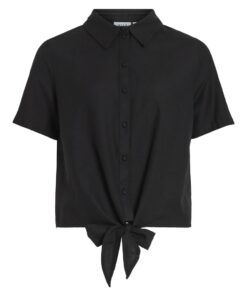 Vila Prisilla Knot Shirt Black