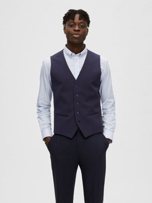 Selected Homme Slim-Liam Waistcoat Navy Blazer