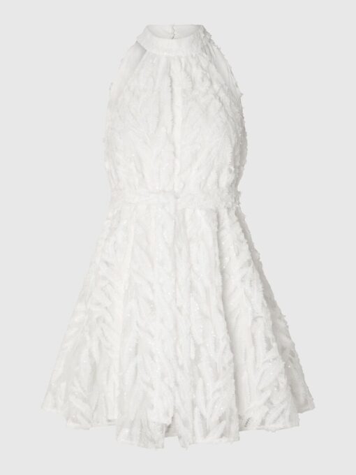 Selected Femme Florita Halterneck Dress White