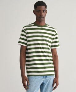 Gant Stripe SS T-shirt Pine Green
