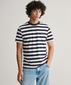 Gant Stripe SS T-shirt Evening Blue