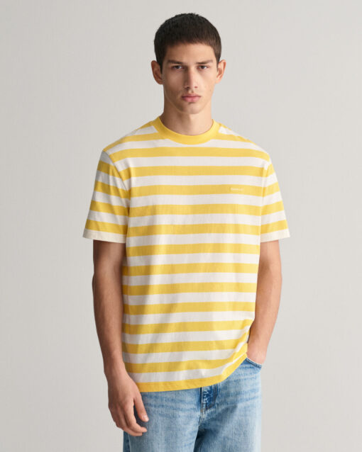 Gant Stripe SS T-shirt Smooth Yellow