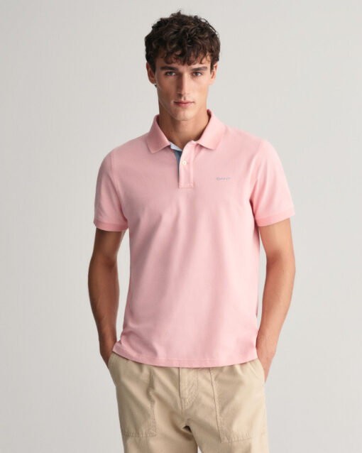 Gant Contrast Pique Polo Bubblegum Pink