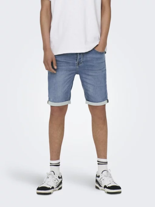Only & Sons Ply Jog Shorts Blue