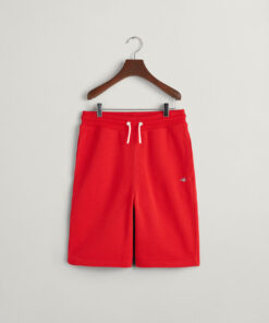 Gant Teens Shield Sweat Shorts Bright Red