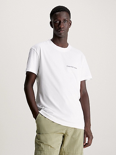 Buy Calvin Klein Cotton Chest Logo T-Shirt Bright White 