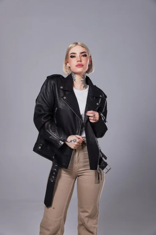 Human Scales Leah Leather Jacket Black