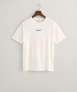 Gant Contrast Small Logo T-shirt Eggshell
