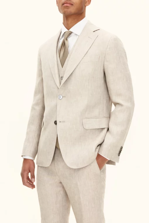 Oscar Jacobson Ferry Linen Blazer Beige