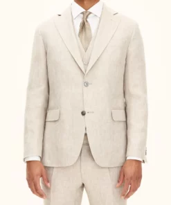 Oscar Jacobson Ferry Linen Blazer Beige