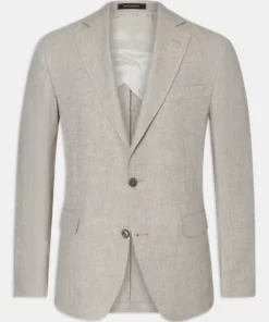 Oscar Jacobson Ferry Linen Blazer Beige