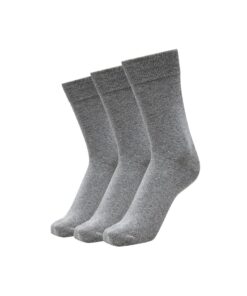 Selected Homme 3-Pack Cotton Socks Gey