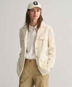 Gant Woman Slim Texture Blazer Jacket Linen