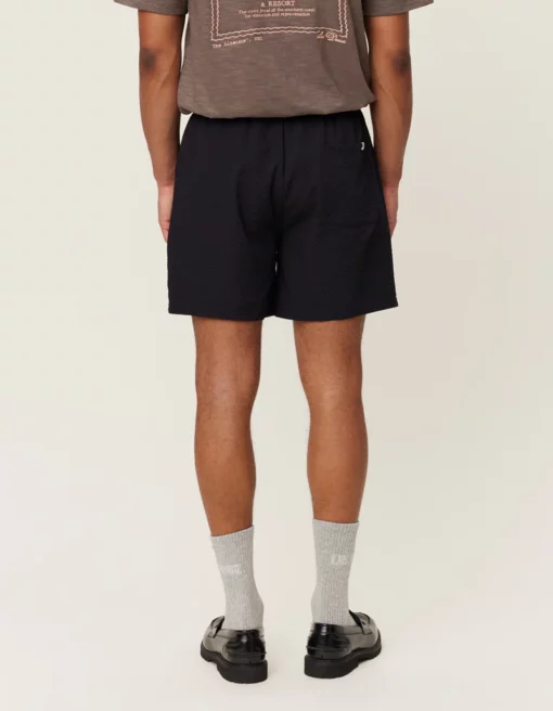 Buy Les Deux Stan Seersucker Swim Shorts Black - Scandinavian Fashion Store