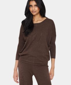 Saint Tropez Milasz Pullover Dark Oak Melange