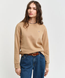 Gant Woman Shield C-Neck Sweat Caramel Beige