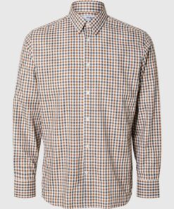 Selected Homme Slim Soho Flannel Mix Shirt Cathay Spice