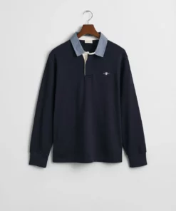 Gant Regular Fit Heavy Rugger Shirt Evening Blue