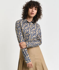 Gant Woman Paisley Voile Shirt Persian Blue