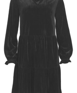 STI Greta Velvet Dress Black