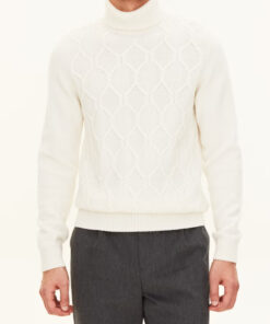 Oscar Jacobson Salomon Rollneck Jumper White