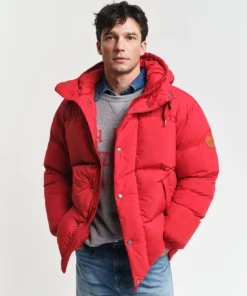 Gant Winter Down Puffer Jacket Ruby Red