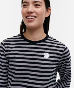 Marimekko Tasaraita Relaxed LS Shirt Black/Grey