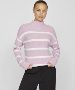 Vila Ril Mockneck Knit Winsome Orchid