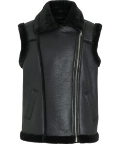 Vila Avi Fake Leather Vest Black