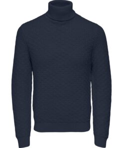 Only & Sons Kay Roll Neck Knit Navy Blazer