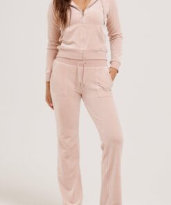 Juicy Couture Classic Velour Robertson Zip Hoodie Rose Dust